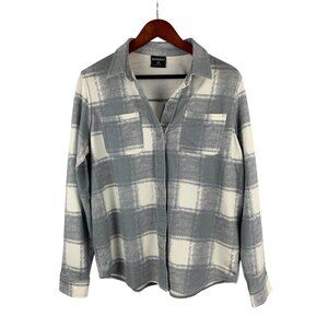 32 Degrees Heat Womens Plaid Button-Up Shirt S